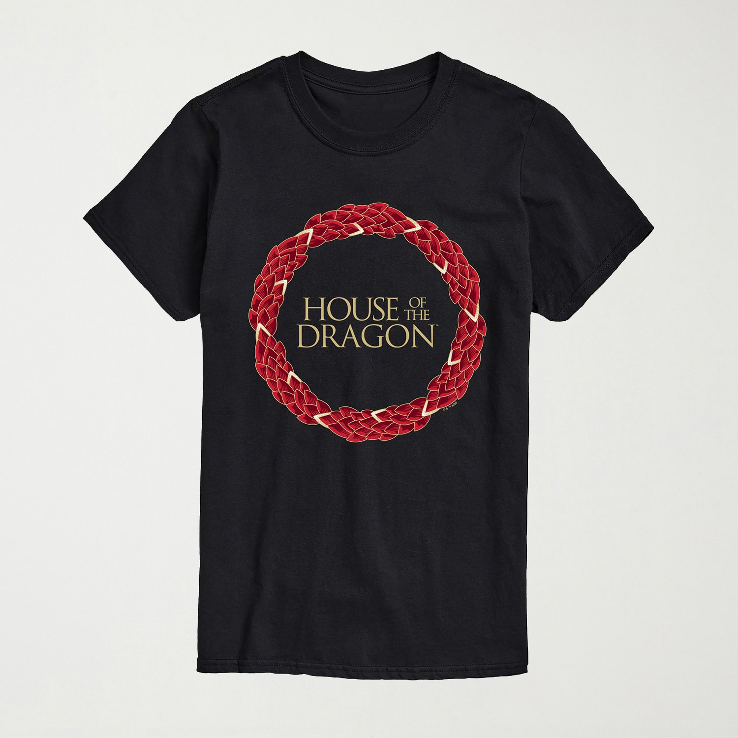 House Of Dragons Scale Logo Mens Crew Neck Short Sleeve Regular Fit Graphic T-Shirt