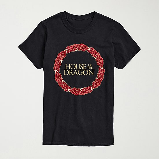 House Of Dragons Scale Logo Mens Crew Neck Short Sleeve Regular Fit Graphic T-Shirt