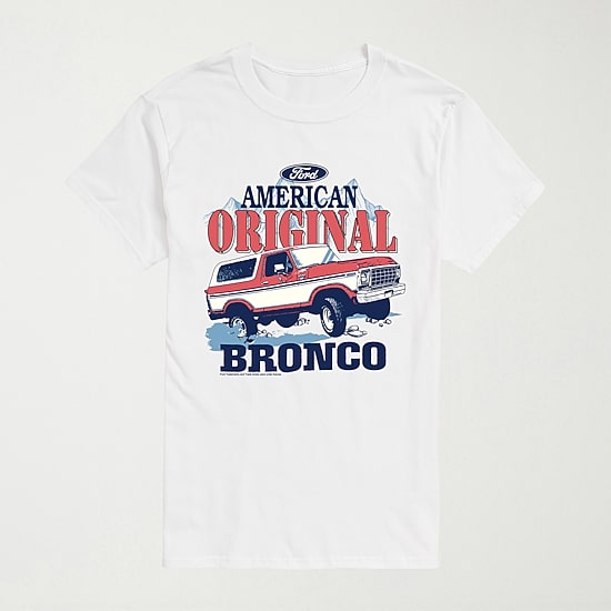 Ford American Original Bronco Mens Crew Neck Short Sleeve Regular Fit Graphic T-Shirt