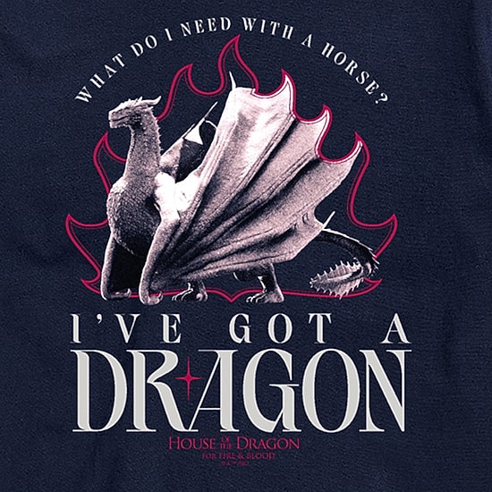 House Of Dragons I Have A Dragon Mens Crew Neck Short Sleeve Regular Fit Graphic T-Shirt