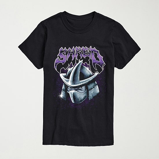 Shredder Chrome Mens Crew Neck Short Sleeve Regular Fit 101 Dalmatians Teenage Mutant Ninja Turtles Graphic T-Shirt