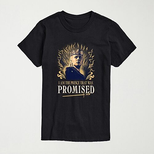 House Of Dragons Prince That Was Promised Mens Crew Neck Short Sleeve Regular Fit Graphic T-Shirt, Medium, Black