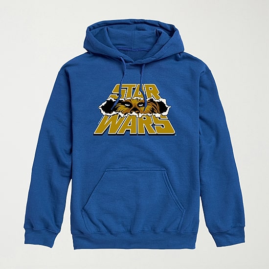 Logo Rip Mens Long Sleeve Star Wars Chewbacca Hoodie
