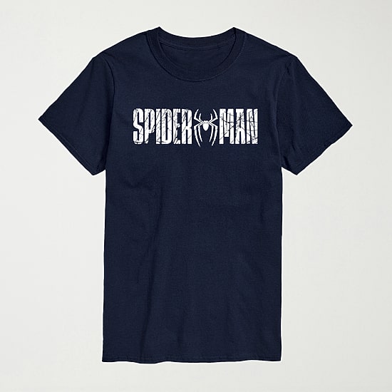 Brand New Day Web Logo Mens Crew Neck Short Sleeve Regular Fit Spiderman Graphic T-Shirt
