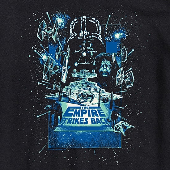 The Empire Strikes Back Mens Crew Neck Short Sleeve Regular Fit Star Wars Graphic T-Shirt