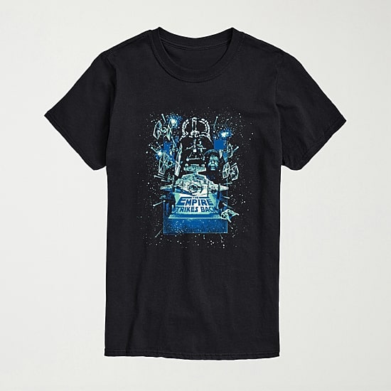 The Empire Strikes Back Mens Crew Neck Short Sleeve Regular Fit Star Wars Graphic T-Shirt