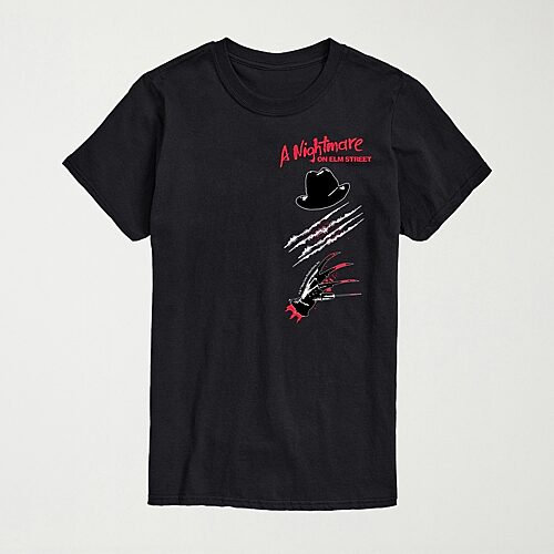 NOVELTY T-SHIRTS Nightmare On Elm Street Mens Crew Neck Short Sleeve Regular Fit Freddy Graphic T-Shirt, Medium, Black