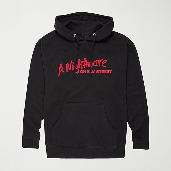 Nightmare On Elm Street Logo Mens Long Sleeve Freddy Hoodie
