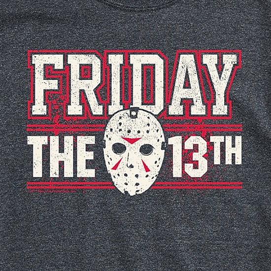 Friday The 13th Collegiate Mens Crew Neck Short Sleeve Regular Fit Graphic T-Shirt