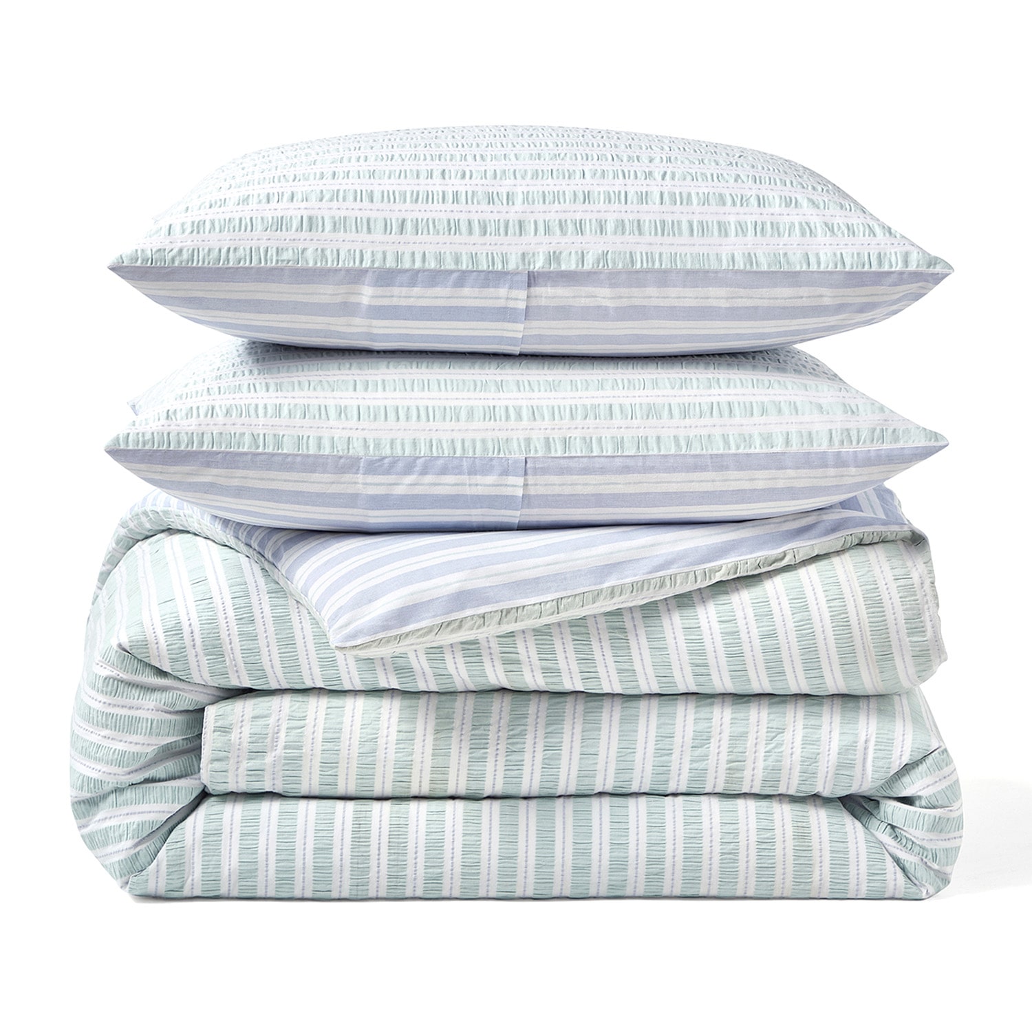 Peri Home Seersucker Stripe 3-pc. Comforter Set
