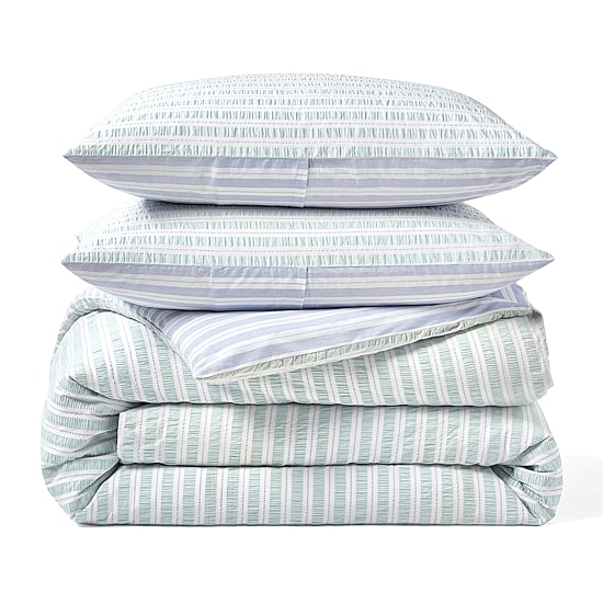 Peri Home Seersucker Stripe 3-pc. Comforter Set