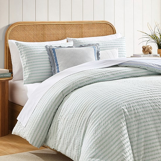 Peri Home Seersucker Stripe 3-pc. Comforter Set