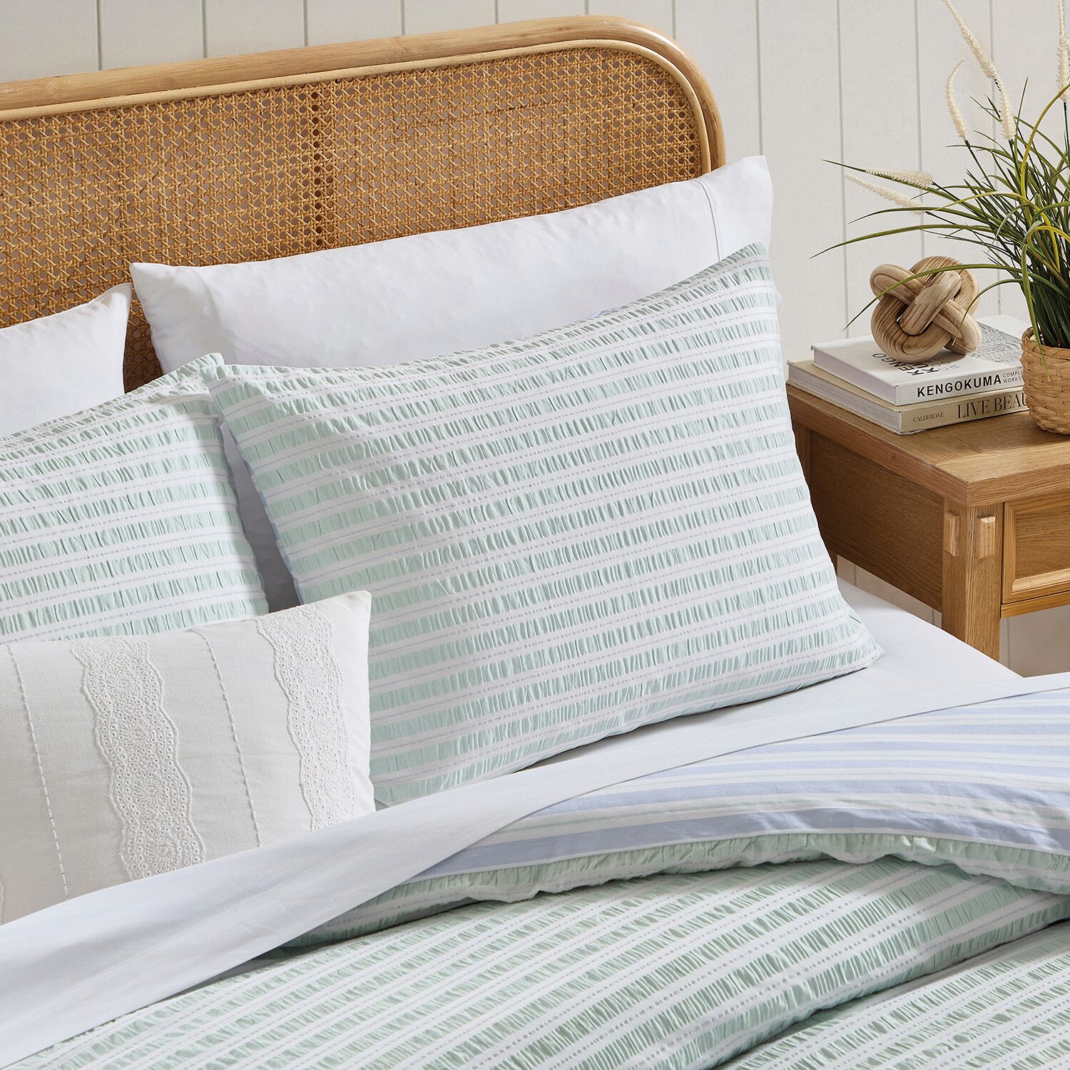 Peri Home Seersucker Stripe 3-pc. Comforter Set
