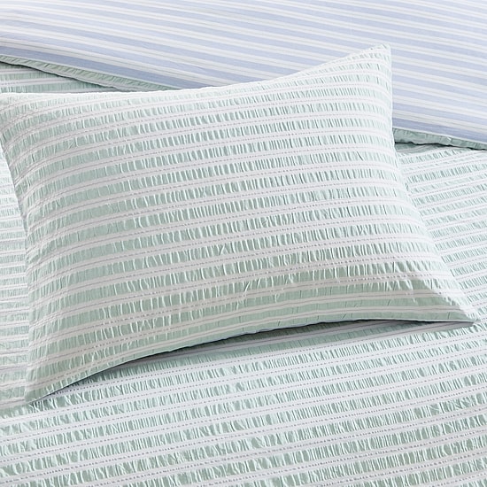Peri Home Seersucker Stripe 3-pc. Comforter Set