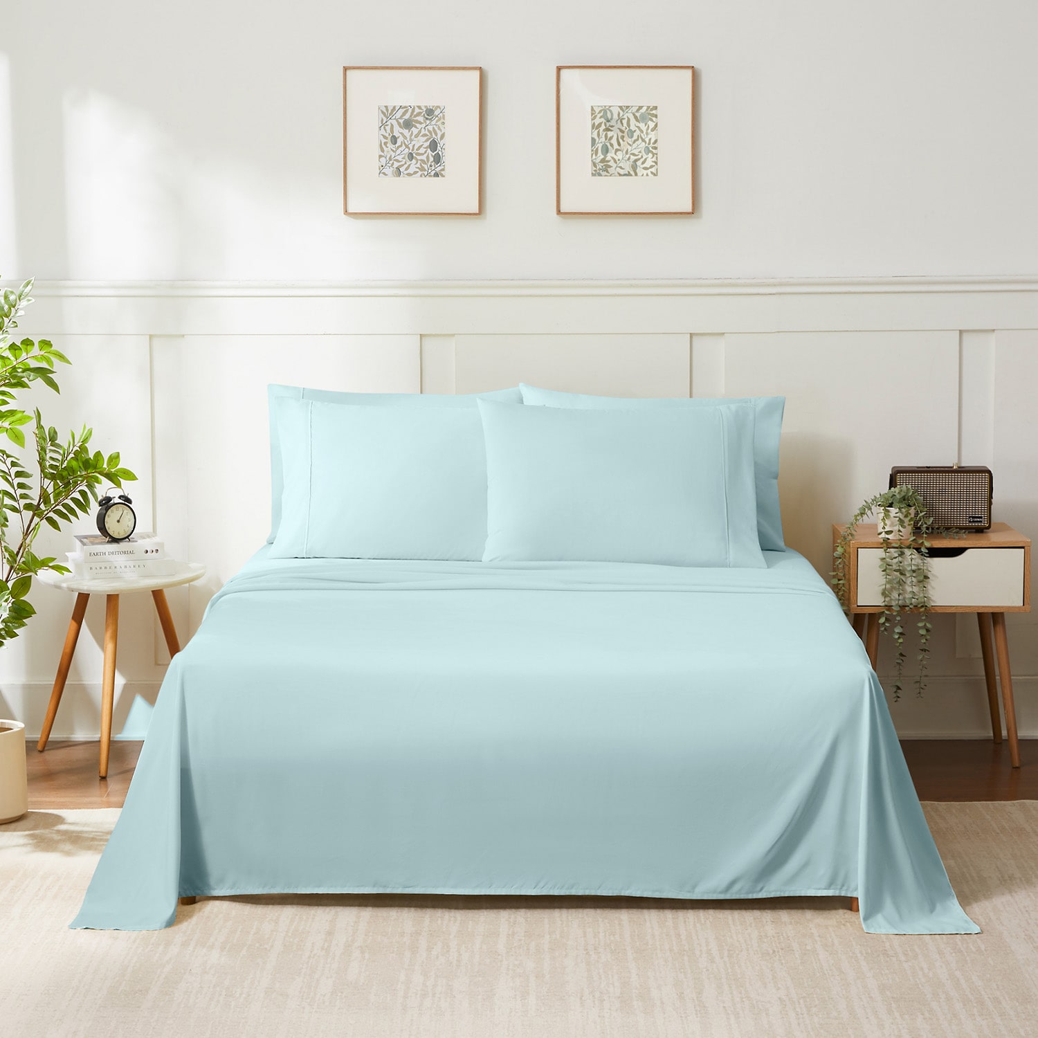 Sweet Home Collection™ Luxury Soft Microfiber Wrinkle Free Deluxe Sheet Set with Bonus Pillowcases