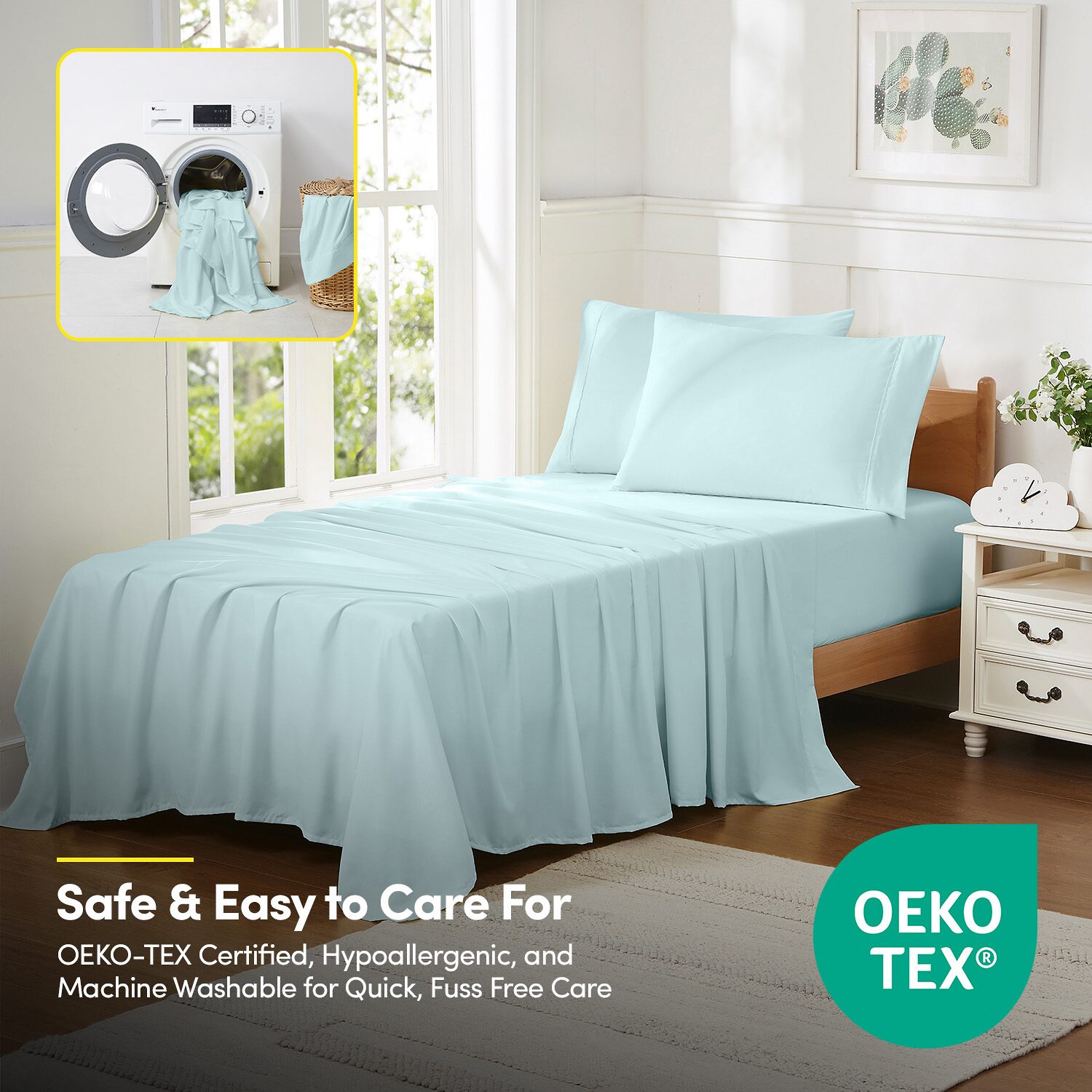 Sweet Home Collection™ Luxury Soft Microfiber Wrinkle Free Deluxe Sheet Set with Bonus Pillowcases