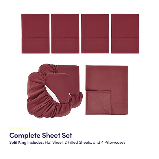 Sweet Home Collection™ Luxury Soft Microfiber Wrinkle Free Deluxe Sheet Set with Bonus Pillowcases