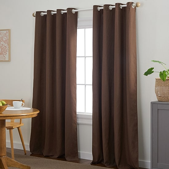 Town And Country Selena Solid Grommet Top Room Darkening Set of 2 Curtain Panel