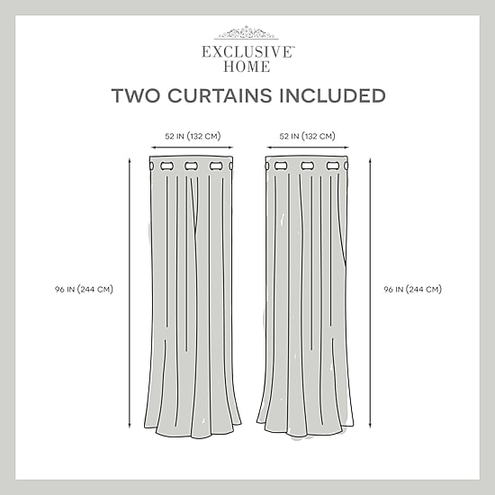Exclusive Home Curtains Burke Grommet Top Blackout Set of 2 Curtain Panel