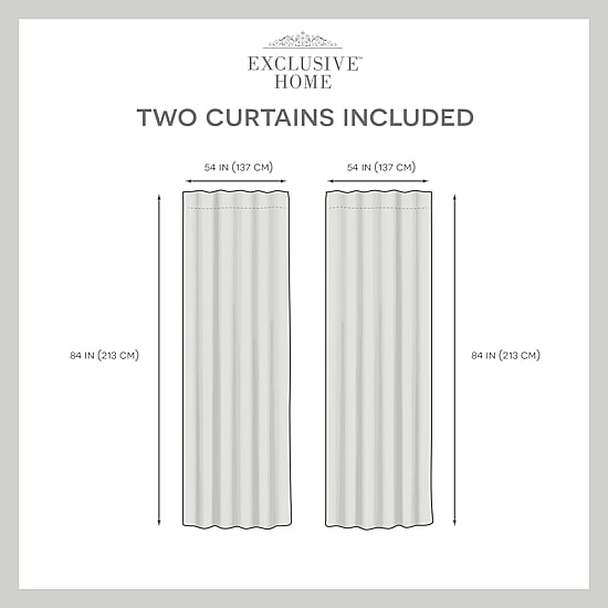 Exclusive Home Curtains Bella Tab Top Sheer Set of 2 Curtain Panel