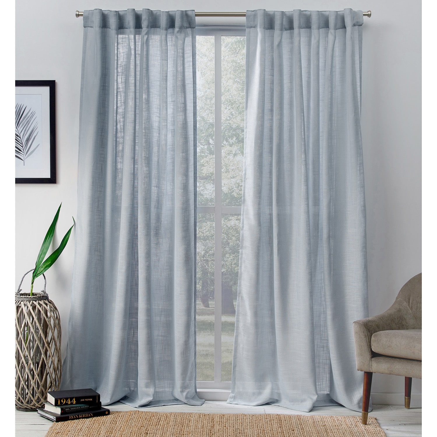 Exclusive Home Curtains Bella Tab Top Sheer Set of 2 Curtain Panel