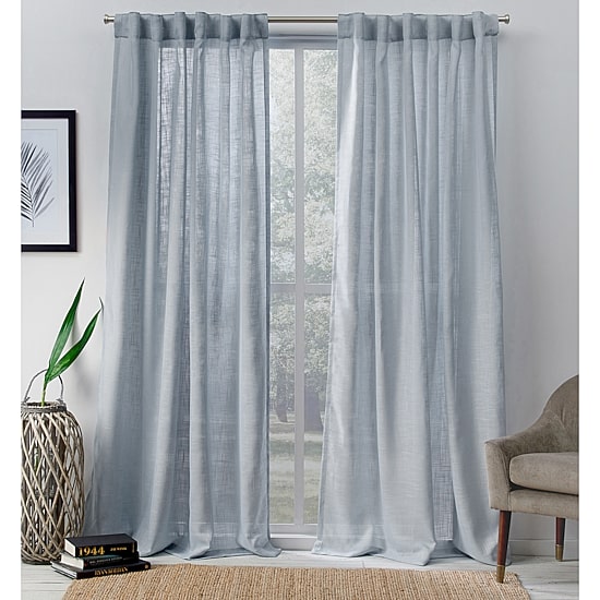 Exclusive Home Curtains Bella Tab Top Sheer Set of 2 Curtain Panel