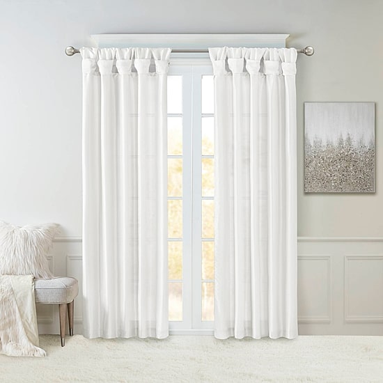 Madison Park Natalie Twisted Tab Tab Top Light-Filtering Single Curtain Panel