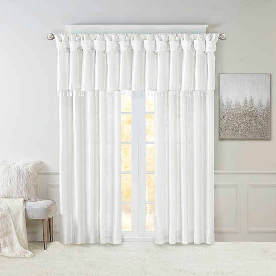 Madison Park Natalie Twisted Tab Tab Top Light-Filtering Single Curtain Panel