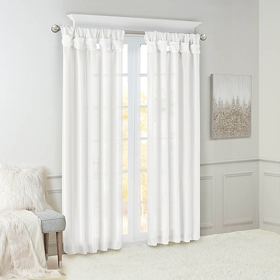 Madison Park Natalie Twisted Tab Tab Top Light-Filtering Single Curtain Panel