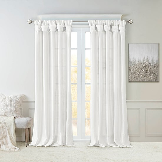 Madison Park Natalie Twisted Tab Tab Top Light-Filtering Single Curtain Panel