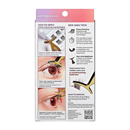 Kiss Impress Falsies Pre-Glued Lash Clusters, Voluminous | 30 Clusters