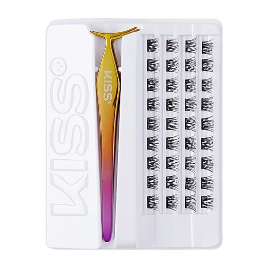 Kiss Lashes Impress Press-On Falsies Eyelash Clusters Natural