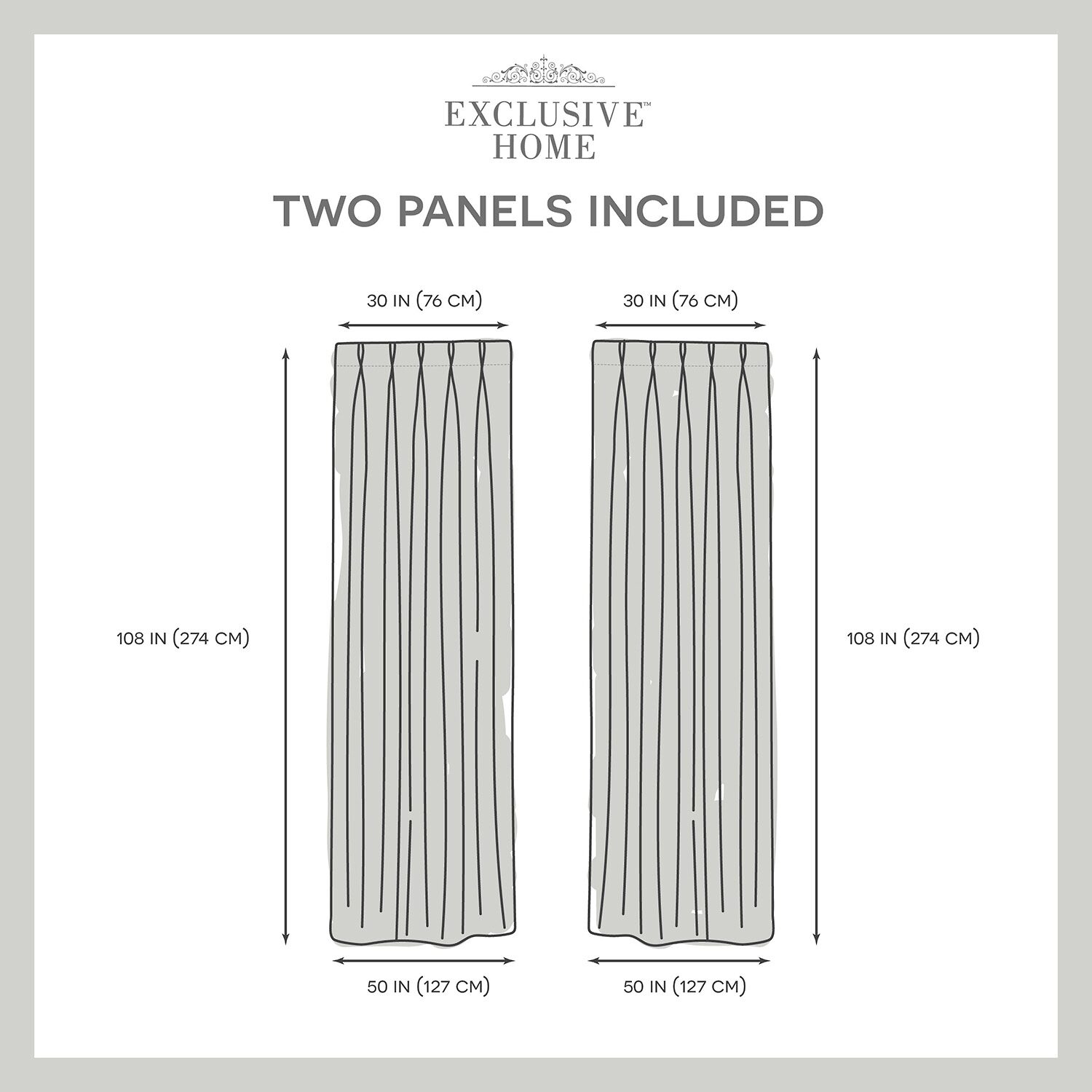 Exclusive Home Curtains Belgian Pinch Pleat Sheer Set of 2 Curtain Panel