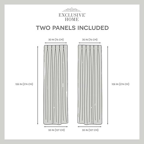 Exclusive Home Curtains Belgian Pinch Pleat Sheer Set of 2 Curtain Panel