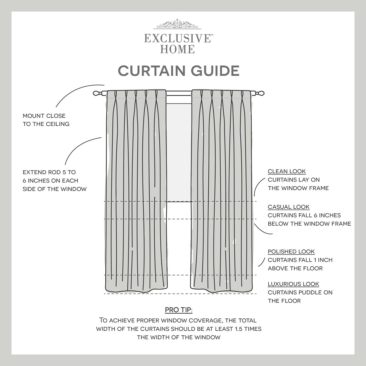 Exclusive Home Curtains Belgian Pinch Pleat Sheer Set of 2 Curtain Panel