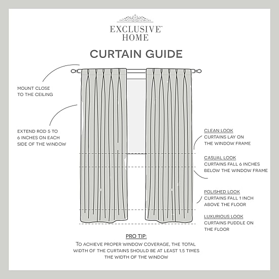 Exclusive Home Curtains Belgian Pinch Pleat Sheer Set of 2 Curtain Panel