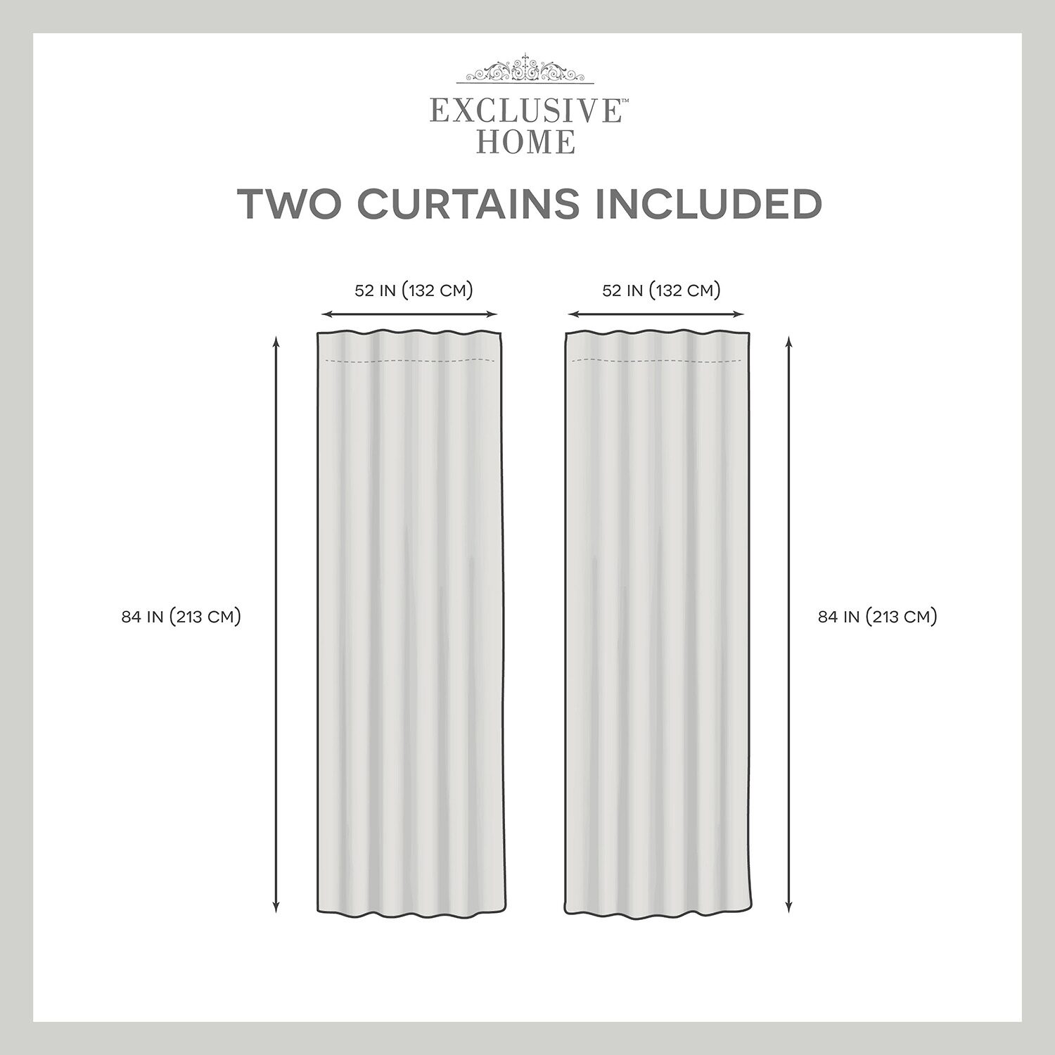 Exclusive Home Curtains Belgian Tab Top Sheer Set of 2 Curtain Panel