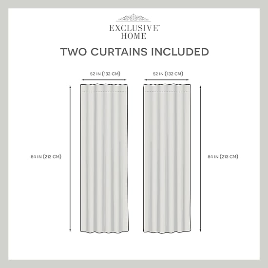 Exclusive Home Curtains Belgian Tab Top Sheer Set of 2 Curtain Panel