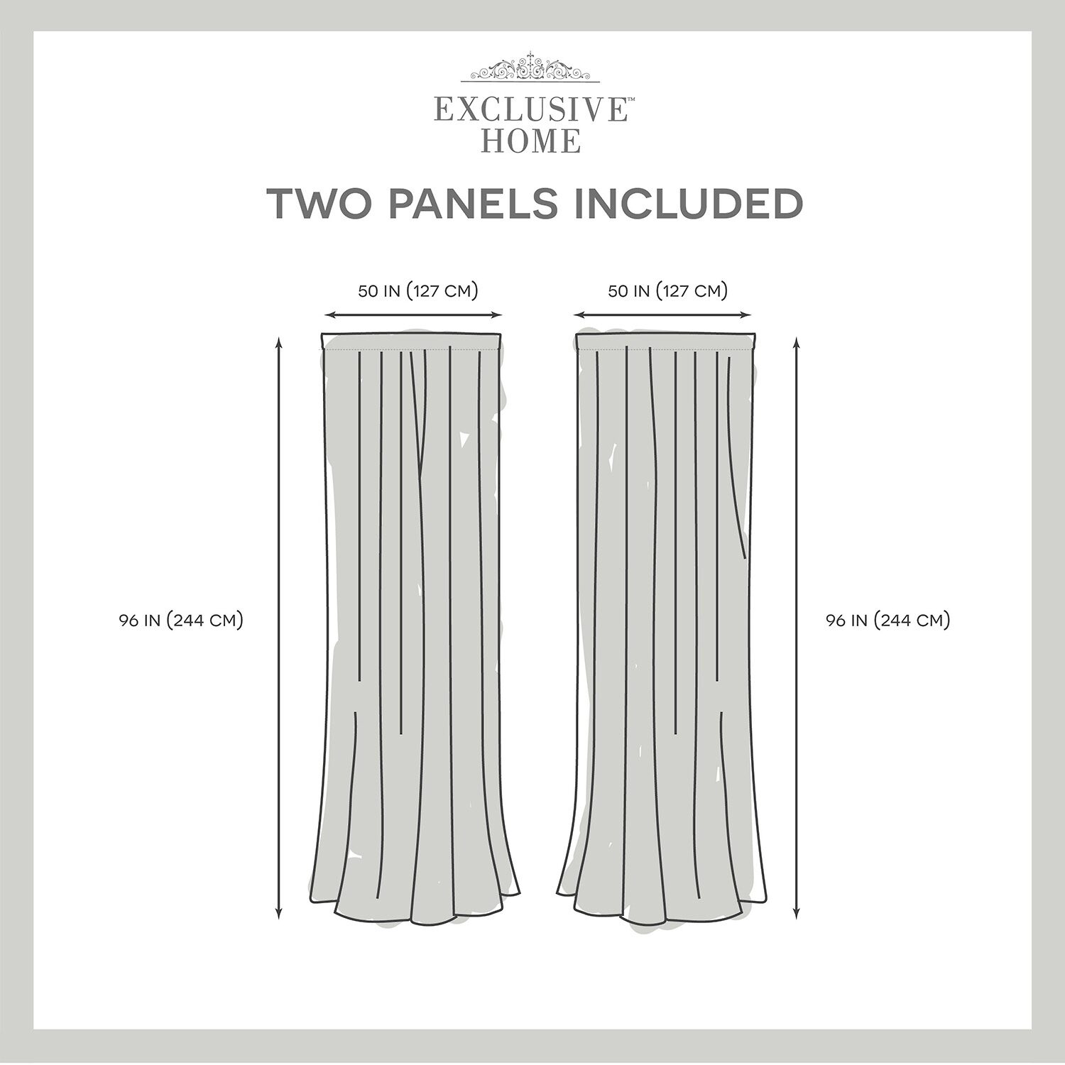 Exclusive Home Curtains Belgian Rod Pocket Sheer Set of 2 Curtain Panel