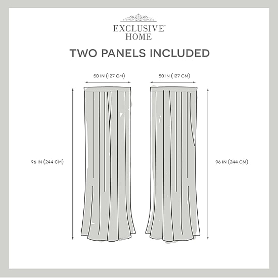 Exclusive Home Curtains Belgian Rod Pocket Sheer Set of 2 Curtain Panel