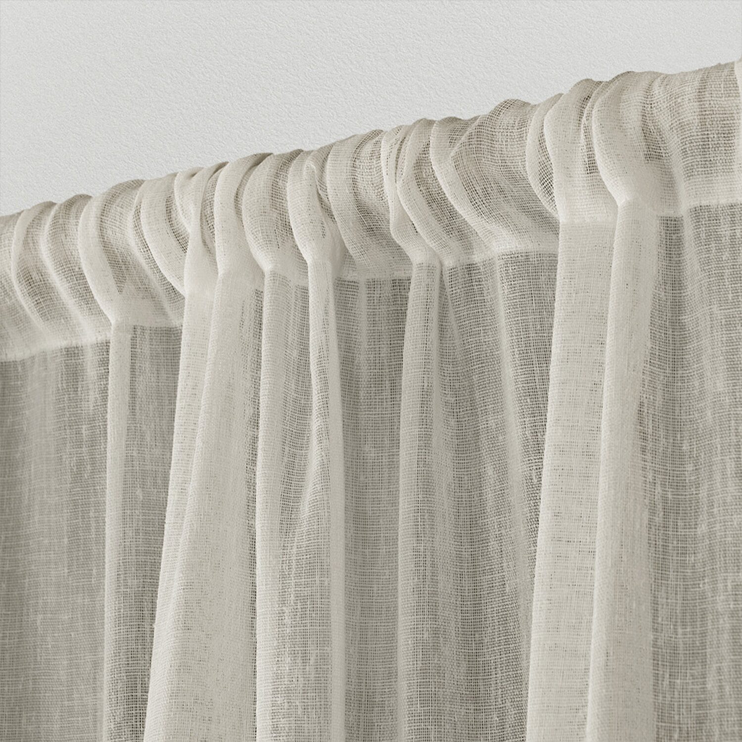 Exclusive Home Curtains Belgian Rod Pocket Sheer Set of 2 Curtain Panel