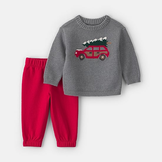 Carter's Holiday Baby Boys French Terry 2-pc. Pant Set
