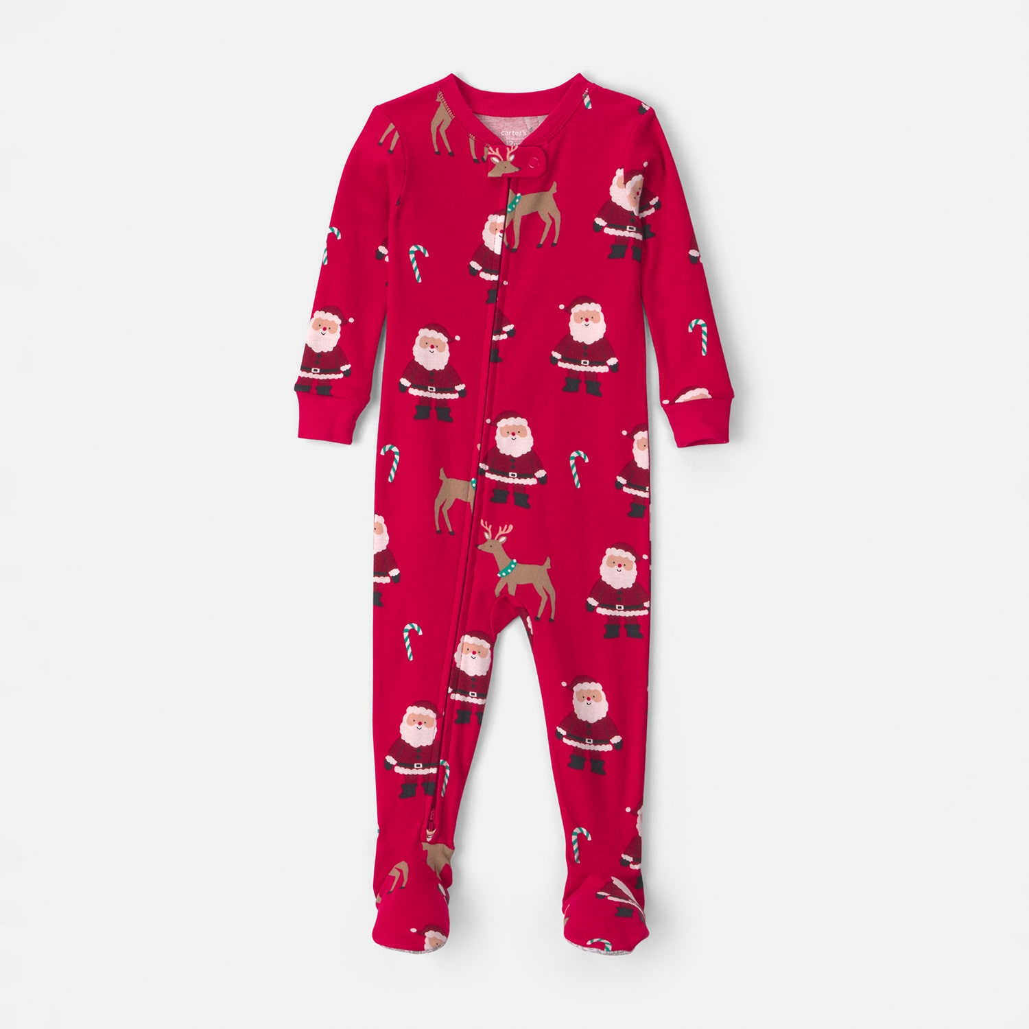 Carter's Baby Unisex Rib Crew Neck Long Sleeve One Piece Pajama