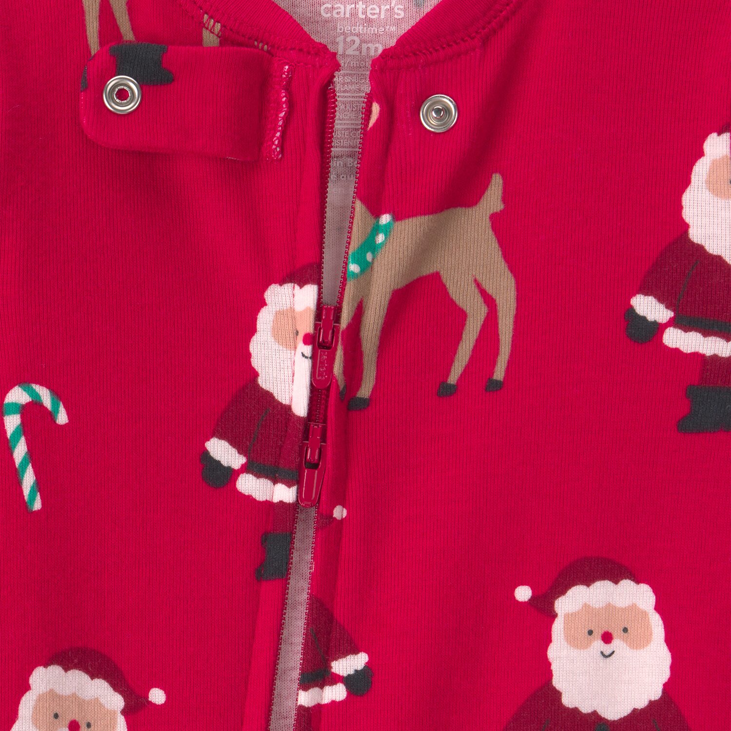 Carter's Baby Unisex Rib Crew Neck Long Sleeve One Piece Pajama