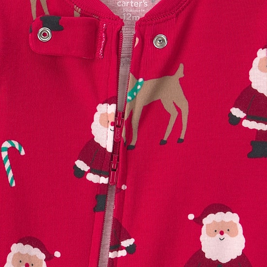 Carter's Family Matching Baby Unisex Rib Crew Neck Long Sleeve One Piece Pajama