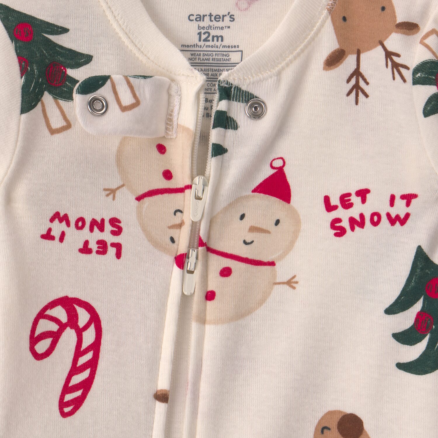 Carter's Baby Unisex Rib Crew Neck Long Sleeve One Piece Pajama