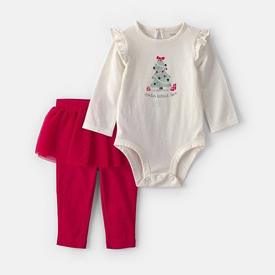Carter's Holiday Baby Girls Jersey 2-pc. Pant Set