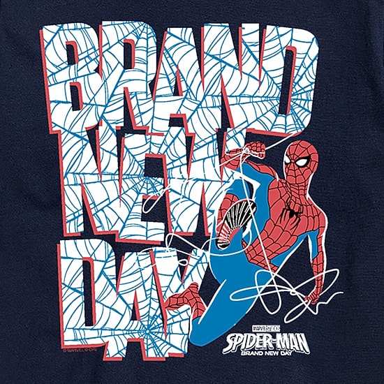 Brand New Day Web Mens Crew Neck Short Sleeve Regular Fit Spiderman Big and Tall Graphic T-Shirt