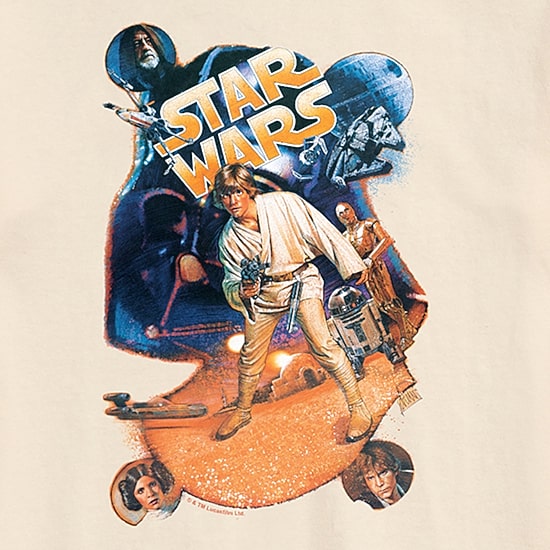 Luke Skywalker Mens Crew Neck Short Sleeve Regular Fit Star Wars Big and Tall Graphic T-Shirt