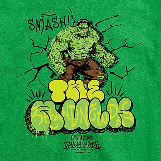 Brand New Day Hulk Mens Crew Neck Short Sleeve Regular Fit Hulk Spiderman Big and Tall Graphic T-Shirt
